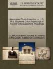 Associated Truck Lines Inc. V. U.S. U.S. Supreme Court Transcript of Record with Supporting Pleadings - Book