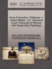 Anne Francolino, Petitioner, V. United States. U.S. Supreme Court Transcript of Record with Supporting Pleadings - Book