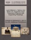 Laird (Melvin) V. Nelms (Jim Nick) U.S. Supreme Court Transcript of Record with Supporting Pleadings - Book