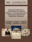 Demichele (Michael) V. Commissioner of Internal Revenue . U.S. Supreme Court Transcript of Record with Supporting Pleadings - Book