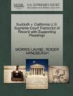 Sudduth V. California U.S. Supreme Court Transcript of Record with Supporting Pleadings - Book