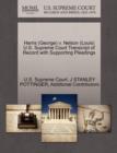 Harris (George) V. Nelson (Louis) U.S. Supreme Court Transcript of Record with Supporting Pleadings - Book