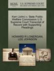 Kerr (John) V. State Public Welfare Commission U.S. Supreme Court Transcript of Record with Supporting Pleadings - Book