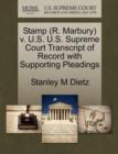 Stamp (R. Marbury) V. U.S. U.S. Supreme Court Transcript of Record with Supporting Pleadings - Book