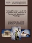 Tierney (Thomas) V. U.S. U.S. Supreme Court Transcript of Record with Supporting Pleadings - Book