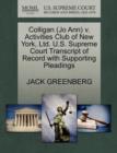 Colligan (Jo Ann) V. Activities Club of New York, Ltd. U.S. Supreme Court Transcript of Record with Supporting Pleadings - Book