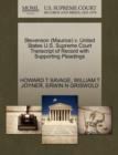 Stevenson (Maurice) V. United States U.S. Supreme Court Transcript of Record with Supporting Pleadings - Book