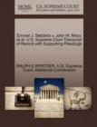 Emmet J. Stebbins V. John W. Macy et al. U.S. Supreme Court Transcript of Record with Supporting Pleadings - Book