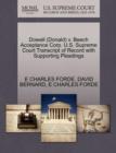 Dowell (Donald) V. Beech Acceptance Corp. U.S. Supreme Court Transcript of Record with Supporting Pleadings - Book