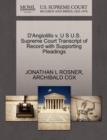 D'Angiolillo V. U S U.S. Supreme Court Transcript of Record with Supporting Pleadings - Book
