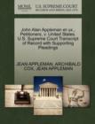 John Alan Appleman Et Ux., Petitioners, V. United States. U.S. Supreme Court Transcript of Record with Supporting Pleadings - Book