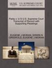 Parks V. U S U.S. Supreme Court Transcript of Record with Supporting Pleadings - Book