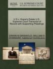 U S V. Grace's Estate U.S. Supreme Court Transcript of Record with Supporting Pleadings - Book