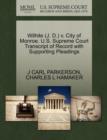 Wilhite (J. D.) V. City of Monroe. U.S. Supreme Court Transcript of Record with Supporting Pleadings - Book