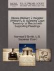 Blanks (Delilah) V. Register (Wilbur) U.S. Supreme Court Transcript of Record with Supporting Pleadings - Book
