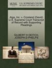 Alga, Inc. V. Crosland (David) U.S. Supreme Court Transcript of Record with Supporting Pleadings - Book
