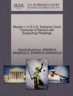 Moylan V. U S U.S. Supreme Court Transcript of Record with Supporting Pleadings - Book