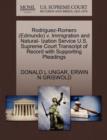 Rodriguez-Romero (Edmundo) V. Immigration and Natural- Ization Service U.S. Supreme Court Transcript of Record with Supporting Pleadings - Book
