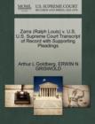 Zarra (Ralph Louis) V. U.S. U.S. Supreme Court Transcript of Record with Supporting Pleadings - Book