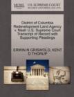 District of Columbia Redevelopment Land Agency V. Nash U.S. Supreme Court Transcript of Record with Supporting Pleadings - Book