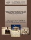 Hagans (Cynthia) V. Lavine (Abe) U.S. Supreme Court Transcript of Record with Supporting Pleadings - Book