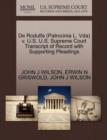 de Rodulfa (Patrocinia L. Vda) V. U.S. U.S. Supreme Court Transcript of Record with Supporting Pleadings - Book