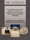 Frommhagen (Laurence) V. Glazer (J. Henry) U.S. Supreme Court Transcript of Record with Supporting Pleadings - Book