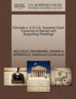 Farinella V. U S U.S. Supreme Court Transcript of Record with Supporting Pleadings - Book