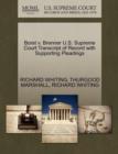 Borst V. Brenner U.S. Supreme Court Transcript of Record with Supporting Pleadings - Book