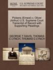 Pickens (Ernest) V. Oliver (Arthur) U.S. Supreme Court Transcript of Record with Supporting Pleadings - Book