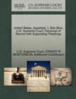 United States, Appellant, V. Ben Blue. U.S. Supreme Court Transcript of Record with Supporting Pleadings - Book