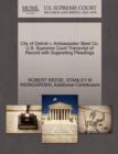 City of Detroit V. Ambassador Steel Co. U.S. Supreme Court Transcript of Record with Supporting Pleadings - Book