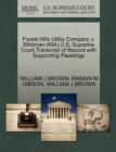 Forest Hills Utility Company V. Whitman (IRA) U.S. Supreme Court Transcript of Record with Supporting Pleadings - Book