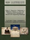 Clifton C. Tang et al., Petitioners, V. William E. Craver, Jr., et al. U.S. Supreme Court Transcript of Record with Supporting Pleadings - Book