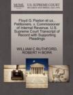 Floyd G. Paxton Et Ux., Petitioners, V. Commissioner of Internal Revenue. U.S. Supreme Court Transcript of Record with Supporting Pleadings - Book