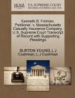 Kenneth B. Forman, Petitioner, V. Massachusetts Casualty Insurance Company. U.S. Supreme Court Transcript of Record with Supporting Pleadings - Book