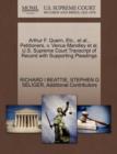 Arthur F. Quern, Etc., et al., Petitioners, V. Venus Mandley et al. U.S. Supreme Court Transcript of Record with Supporting Pleadings - Book