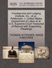 Foodservice and Lodging Institute, Inc., Et Al., Petitioners, V. United States Department of Labor Et Al. U.S. Supreme Court Transcript of Record with Supporting Pleadings - Book