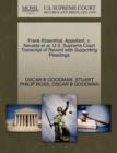 Frank Rosenthal, Appellant, V. Nevada et al. U.S. Supreme Court Transcript of Record with Supporting Pleadings - Book