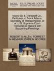 Inland Oil & Transport Co., Petitioner, V. Brock Adams, Secretary of Transportation, et al. U.S. Supreme Court Transcript of Record with Supporting Pleadings - Book