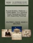 Russell Bufalino, Petitioner, V. United States. U.S. Supreme Court Transcript of Record with Supporting Pleadings - Book