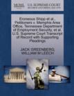 Eroneous Shipp et al., Petitioners V. Memphis Area Office, Tennessee Department of Employment Security, et al. U.S. Supreme Court Transcript of Record with Supporting Pleadings - Book