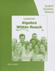 Student Solutions Manual for Larson's Elementary Algebra: Algebra  within Reach, 6th - Book