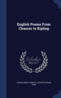English Poems from Chaucer to Kipling - Book