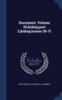 Document, Volume 20, Part 2, Issues 35-71 - Book