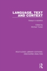 Language, Text and Context : Essays in stylistics - eBook