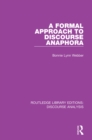 A Formal Approach to Discourse Anaphora - eBook