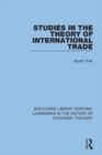 Studies in the Theory of International Trade - eBook