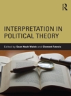 Interpretation in Political Theory - eBook