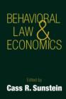 Behavioral Law and Economics - eBook